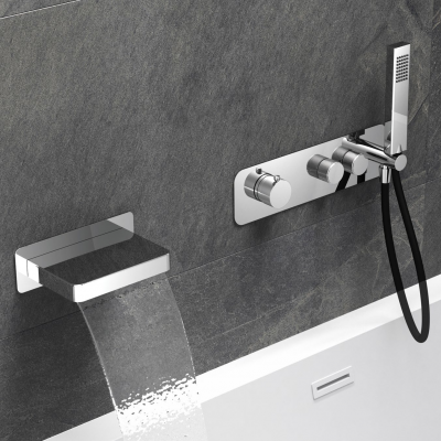 Wall-Mounted Waterfall Shower System