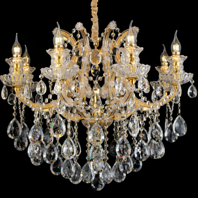 European-style Gold-plated Crystal Chandelier (8 Lights)